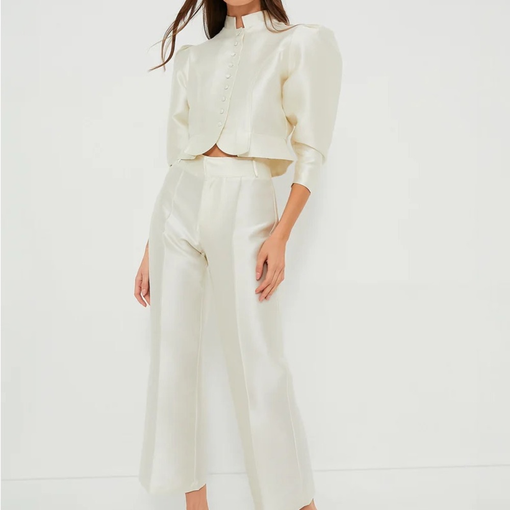 BRIDAL Destree White Yoshitomo Silk Pants
